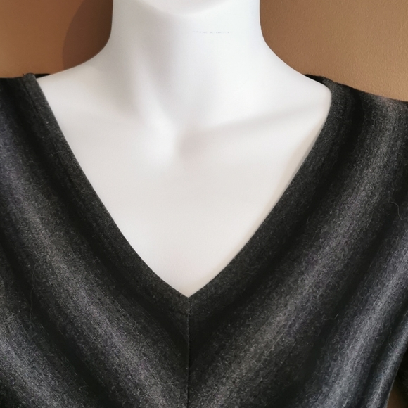 Ronan Chen size s maxi dress gray striped - Picture 2 of 13